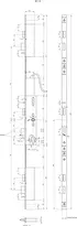 Technical drawing 1 Panic security multi-point locking system, motorised, with panic function E, automatic locking 25544PE-SV-ZF