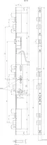 Technical drawing 1 mFlipLock access panic security multi-point lock 25574PE-SV-FF