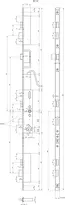 Technical drawing 2 mFlipLock access panic security multi-point lock 25574PE-SV-FF