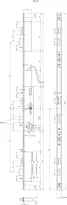 Technical drawing 2 mFlipLock e-drive panic security multi-point lock, handle-operated 26546PBa-SV