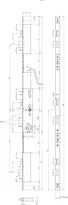Technical drawing 1 mFlipLock e-access security multi-point lock, handle-operated 26571SV