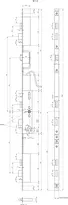 Technical drawing 1 mFlipLock e-access panic security multi-point lock, handle-operated 26576PBe-SV-FF