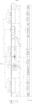 Technical drawing 2 mFlipLock e-access panic security multi-point lock, handle-operated 26576PBe-SV-FF