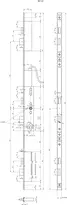 Technical drawing mFlipLock e-access panic security multi-point lock, handle-operated 14412787