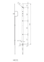 Technical drawing 2 XL faceplate extensions for Tribloc 30340 XL-30340