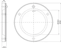 Technical drawing Size 160mm, stainless steel, matt brushed 14301042