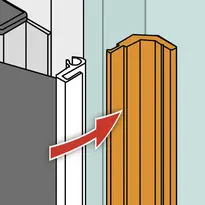 Mounting profile LG1, for glass doors