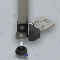 Positionierlehre für Klebefuss