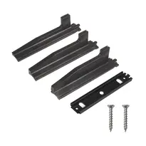 Bodenführungs-Set SN kurz, schwarz: 3 Auflaufkulissen für Bodenluft 7–16 mm und Bodenblech in Schwarz