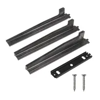Bodenführungs-Set SN lang, schwarz, für minimale Auslösekraft: 3 lange Auflaufkulissen und Bodenblech