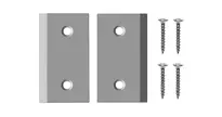 Eckplattenset X3, Blech (Edelstahl) Typ 1