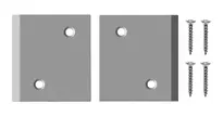 Eckplattenset X3, Blech (Edelstahl) Typ 3