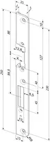 Technical drawing Angled strike plate -------72B35-05