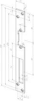 Technical drawing Flat strike plate no. 010 sbl010