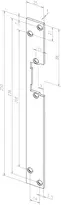Technical drawing Flat strike plate no. 011 sbl011