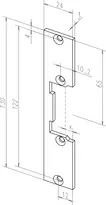 Technical drawing Flat strike plate -------09635-01