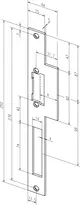 Technical drawing Flanged Strike Plate no. 15C sbl15C