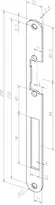 Technical drawing Flat strike plate no. 171 sbl171
