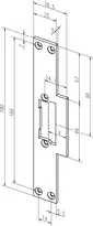 Technical drawing Flanged striking plate no. 23C sbl23C