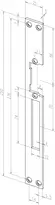 Technical drawing Flat strike plate no. 264 sbl264