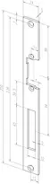 Technical drawing Flat strike plate no. 331 sbl331