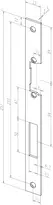 Technical drawing Flat strike plate no. 356 sbl356
