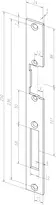 Technical drawing Flat strike plate no. 381 sbl381