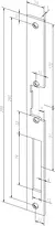 Technical drawing Flat strike plate no. 394 sbl394
