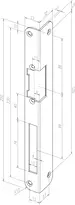 Technical drawing Angled strike plate no. 421 sbl421