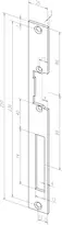 Technical drawing Flat strike plate no. 426 sbl426