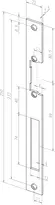 Technical drawing Flat strike plate no. 434 sbl434