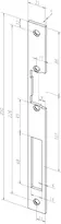 Technical drawing Flat strike plate no. 443 sbl443