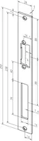 Technical drawing Flat Strike Plate no. 58B sbl58B