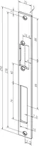 Technical drawing Flat Strike Plate no. 60B sbl60B