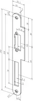 Technical drawing Flanged Strike Plate no. 66B sbl66B