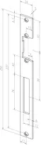 Technical drawing Flat striking plate no. 690 sbl690
