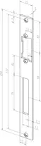 Technical drawing Flat striking plate no. 691 sbl691