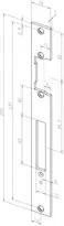 Technical drawing Flat strike plate no. 711 sbl711