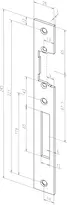 Technical drawing Flat strike plate no. 769 sbl769