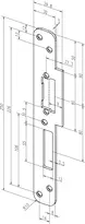 Technical drawing Flanged striking plate no. 76B sbl76B