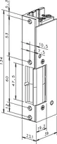 Technical drawing Electric strike 13181FF-----###