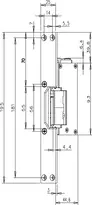 Technical drawing Electric strike 12/130------###
