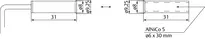 Technical drawing Round reed contact model 10211-6 10211-6------10