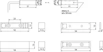 Technical drawing Reed contact set 10380U-10 10380U-10----10
