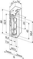Technical drawing Electric strike 118S.14-----###