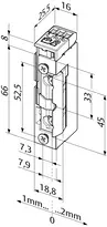 Technical drawing Electric strike 138.504-----###