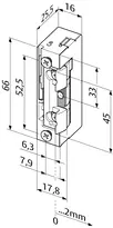 Technical drawing Electric strike 138.530-----###