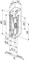 Technical drawing Electric strike 118E192-----###
