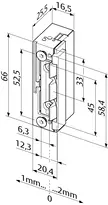 Technical drawing Electric strike 118F.14-----###