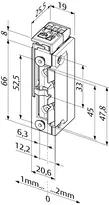 Technical drawing Electric strike 138F.23-----###